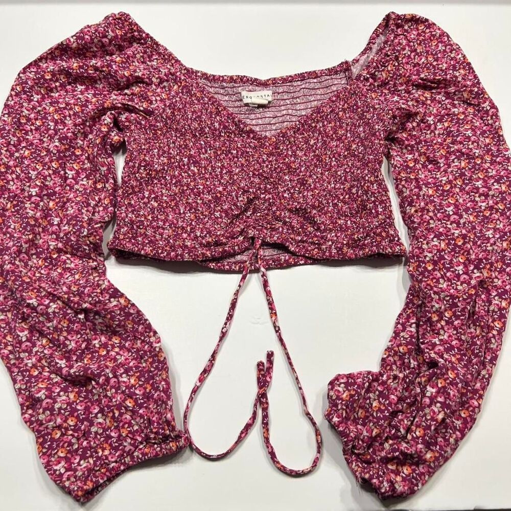 Aeropostale Women's Pink Boho Crop-top